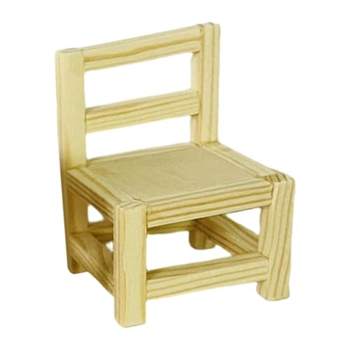 EHJRE Puppenhausmöbel, Holzmöbel, Spielzeugsammlung, Zubehör für Puppenhaus Raumdekoration Im Maßstab 1:12, 4x6cm Stuhl EHJRE Puppenhausmöbel, Holzmöbel, Spielzeugsammlung, Zubehör für Puppenhaus Raumdekoration Im Maßstab 1:12, 4x6cm Stuhl von EHJRE