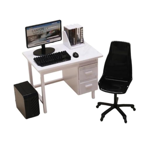 EHJRE Puppenhausmöbel, Puppenhauszubehör, Dekoratives Geburtstagsgeschenk, Desktop Computer für Kinder, Miniatur Computer Set, Weißer Schreibtisch EHJRE Puppenhausmöbel, Puppenhauszubehör, Dekoratives Geburtstagsgeschenk, Desktop Computer für Kinder, Miniatur Computer Set, Weißer Schreibtisch von EHJRE