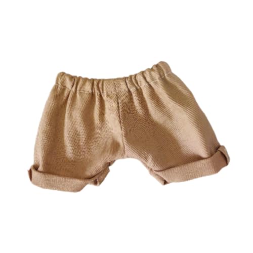 EHJRE Puppenhose, Puppen Outfit, Anzieh Mode, Bezaubernde Dekorative Weiche Abnehmbare Puppenkleidung, Kostümzubehör für 17 cm Große Puppen, Khaki von EHJRE