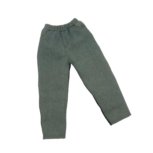 EHJRE Puppenhose Im Maßstab 1:6, Jeans Outfit, Vorgetäuschtes Spielspielzeug, Dekoration, Puppenkleidung, Kostüm, für 12 Zoll Figurenkörper, Blau von EHJRE