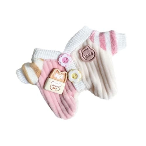 EHJRE Puppenkleidung Aus Plüsch für 15–17 cm Große Puppen. Puppenoutfits, Stylisch, Schlafanzug, Zum Anziehen, Bequemes Puppenzubehör, Kostüme, Rosa von EHJRE