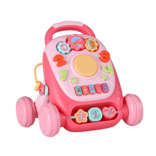 EHJRE Push Toy Lerngeschenk für Säuglingsjungen Mädchen Bildungsinfants Musical Activity Center Musikspielzeug, Rosa von EHJRE