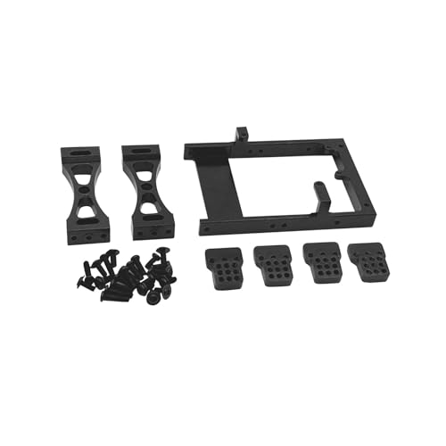 EHJRE RC Auto Ersatzteilträger Aus Aluminium, RC Autozubehör für B14 B24 B36 C14 C24 C34 C44 C54 D90 D91 D96, Maßstab 1/12 1/16, RC Hobbyauto, Schwarz von EHJRE