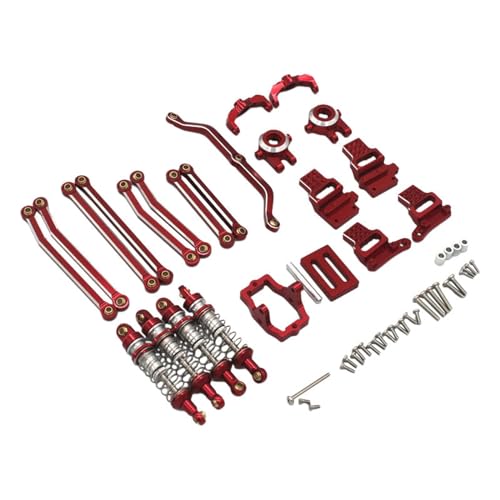 EHJRE RC Auto Upgrade Teile Combo Set Zubehör für AX 8560 1/18 Skala RC Modell Auto Hobby Fahrzeug, Rot von EHJRE