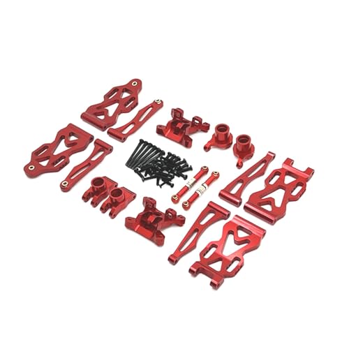 EHJRE RC Metall Aluminium Ersatzteilsatz Einfach zu installierendes RC Autoteil für Q130A C8805 1/16 RC Auto, Rot von EHJRE