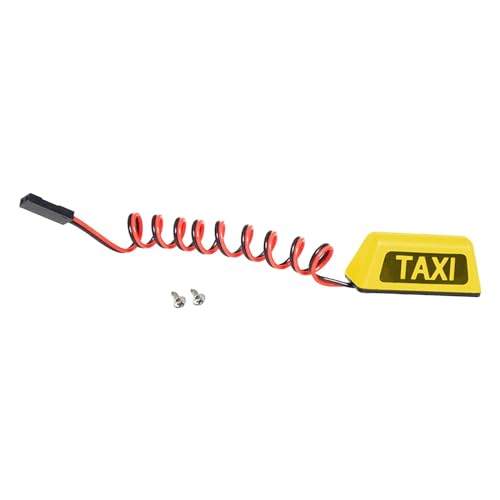 EHJRE RC Taxi Licht, Taxi Cab Dach Zur Installation von Taxi Schild RC Auto Beleuchtungszubehör für 1/8 1/10 DIY Zubehör RC Automodell, Gelb von EHJRE