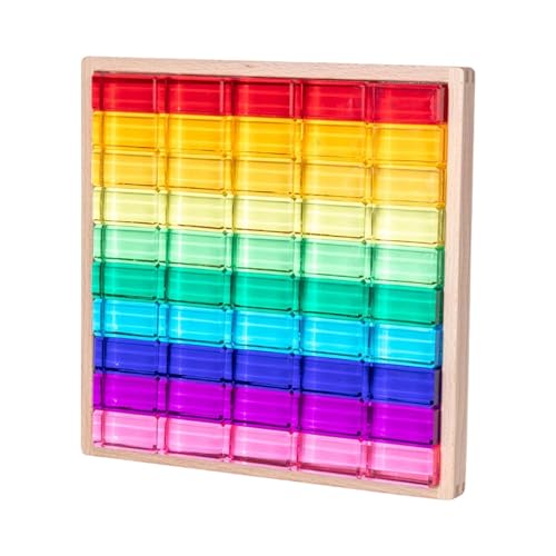 EHJRE Acryl Bausteine Kinder Regenbogen, Rainbow Building Blocks Set, Glatt Stapelspiel Würfelblöcke Bausteine-Set Cubes Stacking Toy für Kindergarten, 5cm EHJRE Acryl Bausteine Kinder Regenbogen, Rainbow Building Blocks Set, Glatt Stapelspiel Würfelblöcke Bausteine-Set Cubes Stacking Toy für Kindergarten, 5cm von EHJRE