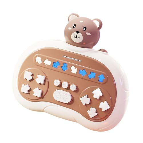 EHJRE Rhythmus Spielautomat, Quick Push Spiel mit Musik Und Licht, Rhythmus Handheld Konsolenspiel für Kleinkinder, Jungen, Mädchen, Kindergeschenk, Bär von EHJRE