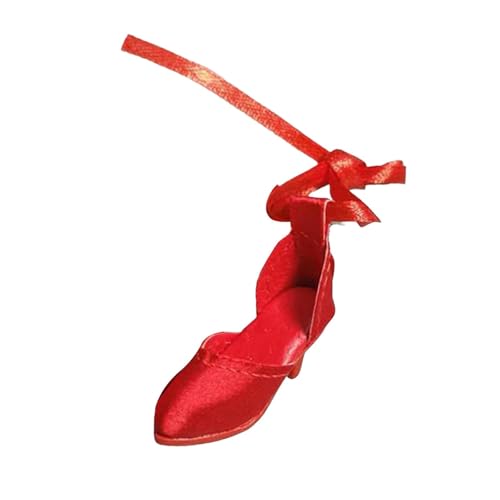 EHJRE Sandalen mit Hohen Absätzen, Bequeme, Realistische Ankleideschuhe mit Knöchelschnürung für 1/6 Actionfiguren, Rot EHJRE Sandalen mit Hohen Absätzen, Bequeme, Realistische Ankleideschuhe mit Knöchelschnürung für 1/6 Actionfiguren, Rot von EHJRE