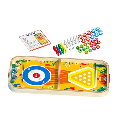 EHJRE Schnelles Puck-Spiel, Bowling-Brettspiel, tragbares Bowling-Spiel, lustiges Desktop-Tischspiel, Brettspiel, für Party-Familien, Kinder und Erwachsene, B von EHJRE