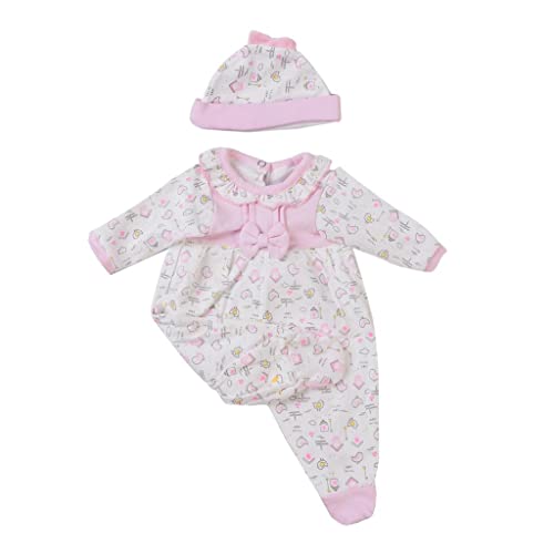 EHJRE Schöner Rosa Strampler, Hut, Kleidungsanzug für 17–45,72 cm Nebworn Baby Girl Doll von EHJRE