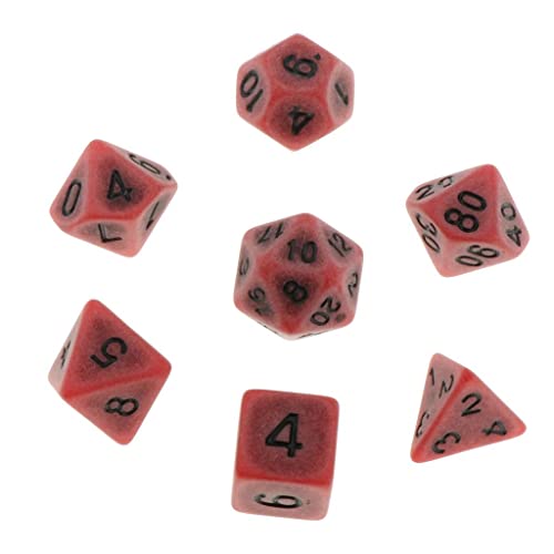 EHJRE Set von 10 Acryl D4 DICE Party Supply Party Favors Familienspiele für, 018, Rot von EHJRE