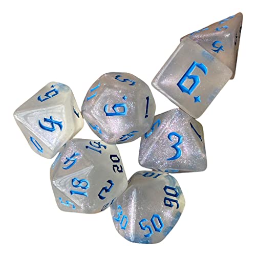 EHJRE Set von 10 Acryl D4 DICE Party Supply Party Favors Familienspiele für, Blau, Blau2 von EHJRE