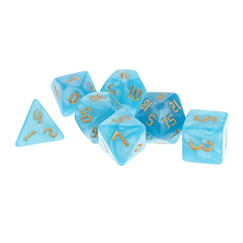 EHJRE Set von 10 Acryl D4 DICE Party Supply Party Favors Familienspiele für, Blau, Blau4 von EHJRE