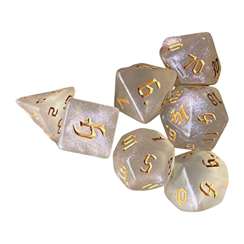 EHJRE Set von 10 Acryl D4 DICE Party Supply Party Favors Familienspiele für, Gold, Gold2 von EHJRE