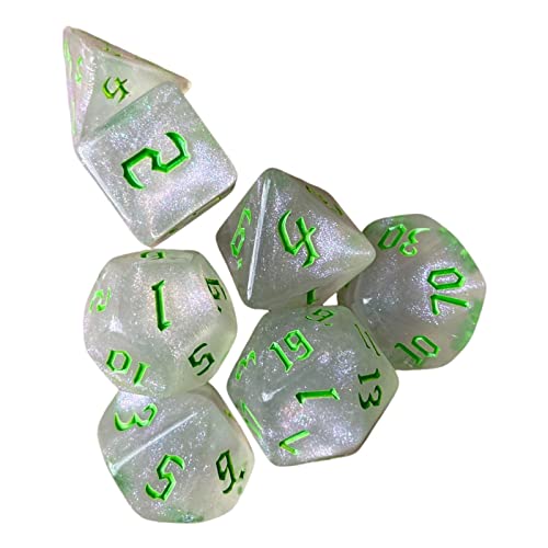 EHJRE Set von 10 Acryl D4 DICE Party Supply Party Favors Familienspiele für, Grün, Grün2 von EHJRE