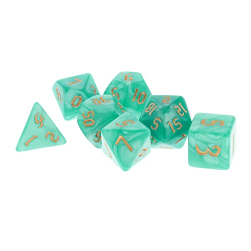 EHJRE Set von 10 Acryl D4 DICE Party Supply Party Favors Familienspiele für, Grün, Grün4 von EHJRE