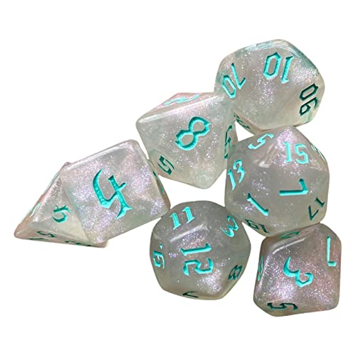 EHJRE Set von 10 Acryl D4 DICE Party Supply Party Favors Familienspiele für, Himmelblau, Himmelblau2 von EHJRE