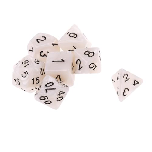 EHJRE Set von 10 Acryl D4 DICE Party Supply Party Favors Familienspiele für, Perle, 16 mm von EHJRE