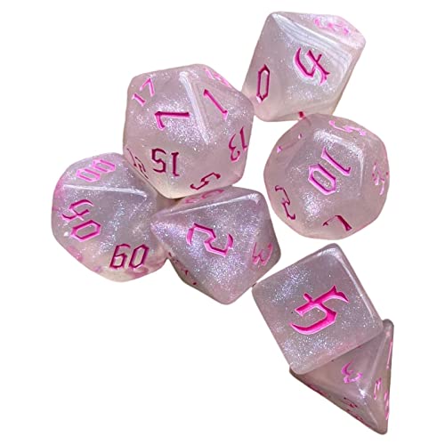 EHJRE Set von 10 Acryl D4 DICE Party Supply Party Favors Familienspiele für, Rosa, Rosa2 von EHJRE