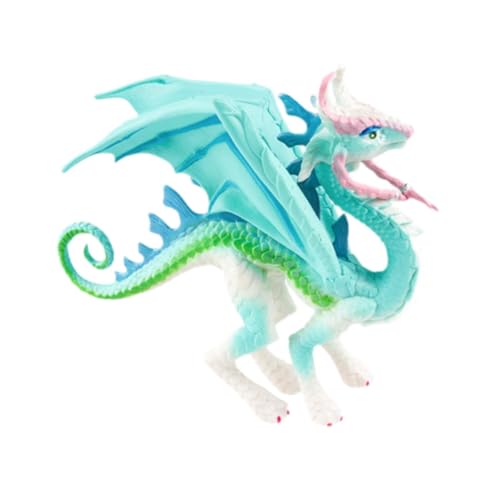 EHJRE Simulation Drachen Figurine Mythische Tiere Modell Pädagogisches Ornament Miniatur Drache für Micro Landschaft Party Gefälligkeiten, Blau von EHJRE