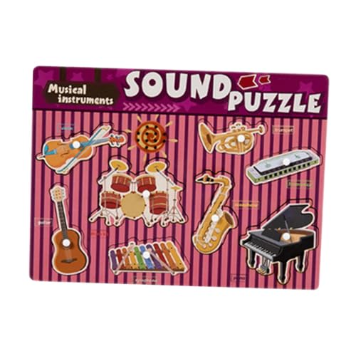 EHJRE Sound-Puzzles, Steckpuzzles, Frühlernspielzeug, Lernspielzeug, Montessori-Puzzle, Steckbrett für Vorschulkinder, Babys, Musik von EHJRE