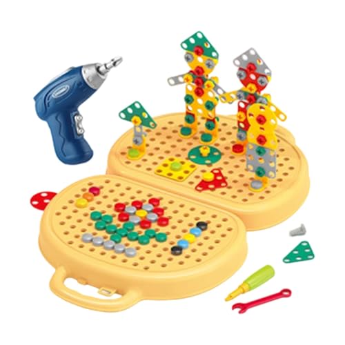 EHJRE Spiel-Werkzeugkasten, kreativer Werkzeugkasten, technisches Spielzeug, DIY-Konstruktions-Puzzle-Spielzeug, Schraubenwerkzeug-Set für im, Hund EHJRE Spiel-Werkzeugkasten, kreativer Werkzeugkasten, technisches Spielzeug, DIY-Konstruktions-Puzzle-Spielzeug, Schraubenwerkzeug-Set für im, Hund von EHJRE