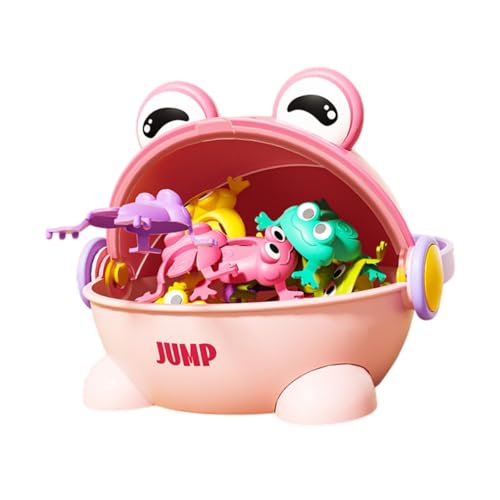 EHJRE Springender Frosch, Springender Spielzeugfrosch, Fröhliche, Springender Pessach Frosch, für Kinder, Jungen, Mädchen, Rosa von EHJRE