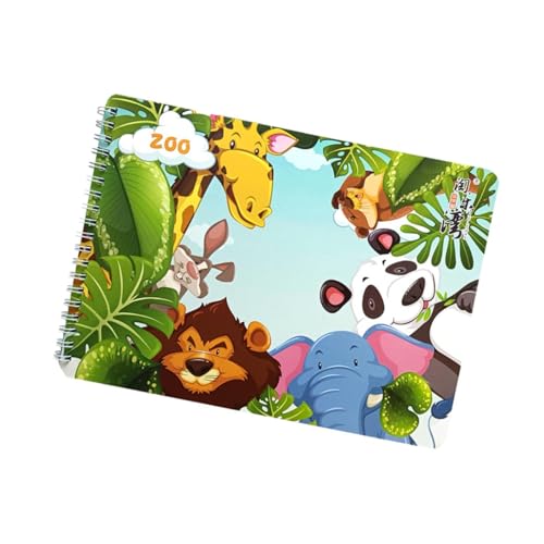 EHJRE Sticker Aktivitätsbuch für Kinder, Lustiges Lernspielzeug für Jungen Und Mädchen, Zoo von EHJRE