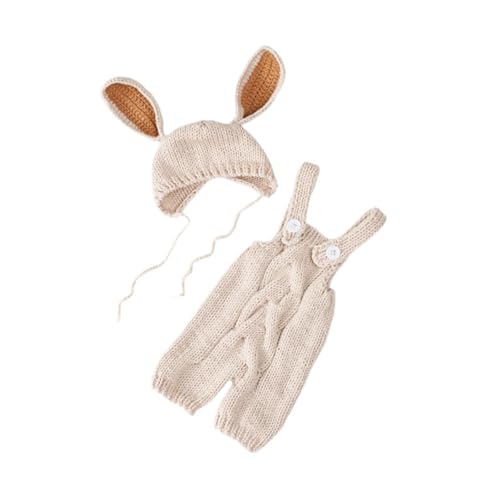 EHJRE Strickkostüm Strick Bunny Anzug Strick Kostüm Set Fotografie -Outfit zum Geburtstag von EHJRE