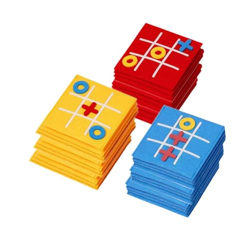 EHJRE Tic Tac Toe Und Cross Game, Interaktives Puzzlespiel, XO Spielzeug, XOXO Schachspiel für Reisen, Kinder, Familien, Erwachsene, 36 Stück von EHJRE