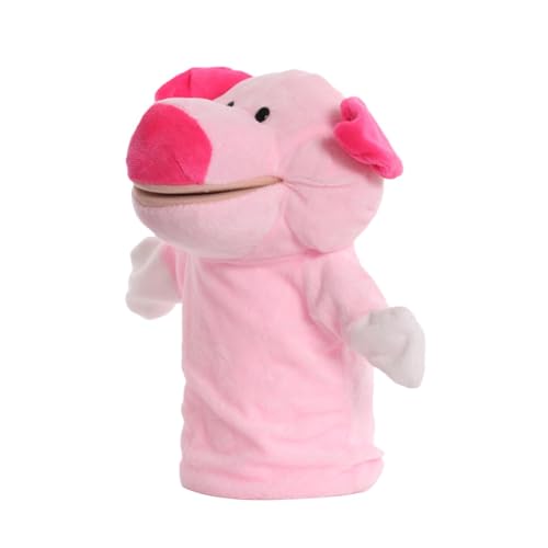 EHJRE Tierische Handpuppe, Plüschtier, Sensorisches Spielzeug, Spielzeug für Feinmotorik, Tierplüschtier, Cartoon Requisite für, ROSA von EHJRE