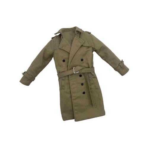 EHJRE Trenchcoat Im Maßstab 1:6, Handpuppenmantel für 12 Zoll Puppenkleid, Khaki von EHJRE