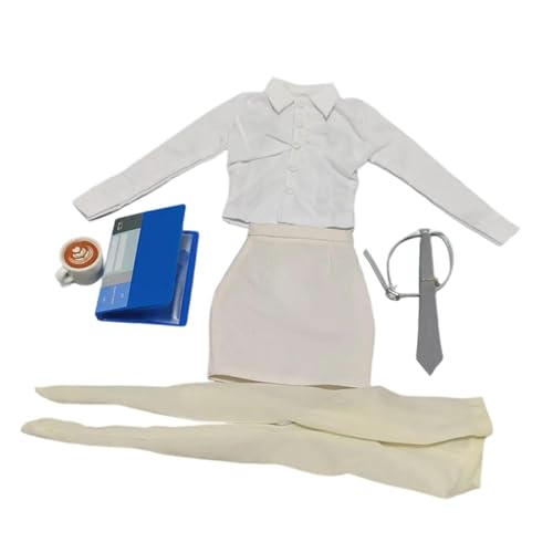 EHJRE Weibliche Kleidung Im Maßstab 1/6 für 12 Zoll Actionfigur Miniatur Stilvolles Kostüm Sammlerstück Frauenfigur Modekleidung Kaffeekrawatte, Aprikosenweiß EHJRE Weibliche Kleidung Im Maßstab 1/6 für 12 Zoll Actionfigur Miniatur Stilvolles Kostüm Sammlerstück Frauenfigur Modekleidung Kaffeekrawatte, Aprikosenweiß von EHJRE
