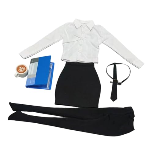 EHJRE Weibliche Kleidung Im Maßstab 1/6 für 12 Zoll Actionfigur Miniatur Stilvolles Kostüm Sammlerstück Frauenfigur Modekleidung Kaffeekrawatte, Schwarz-Weiss EHJRE Weibliche Kleidung Im Maßstab 1/6 für 12 Zoll Actionfigur Miniatur Stilvolles Kostüm Sammlerstück Frauenfigur Modekleidung Kaffeekrawatte, Schwarz-Weiss von EHJRE