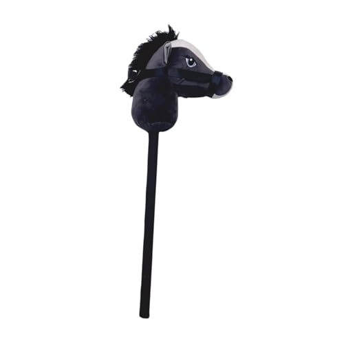 Steckenpferd Aus Plüsch auf Einem, Tragbares Reitstock Requisiten Aus Plüsch für Kinder, Aufführungen, Cosplay Im Innenbereich Und auf Der Bühne, Schwarz Steckenpferd Aus Plüsch auf Einem, Tragbares Reitstock Requisiten Aus Plüsch für Kinder, Aufführungen, Cosplay Im Innenbereich Und auf Der Bühne, Schwarz von EHJRE