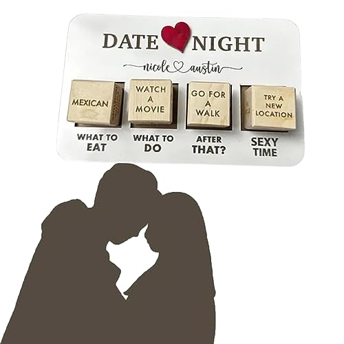 Date Night Dice Kit After Dark Edition, Pärchen-Würfel, lustige Würfel, Datum, Nacht, Holzwürfelspiel für Paare, wiederverwendbar, für Paare, Valentinstag, Geschenk (5 Würfel) von EHOTER