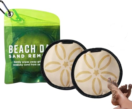 EHOTER Sandentfernungsbeutel Tragbar Sandentferner Für Strand Pulverbeutel Sand Remover Bag Strand Aktivitäten Zubehör Sandfreie Strand-Must-Haves Sandentfernerbürste Camping Urlaub Essentials (2) von EHOTER