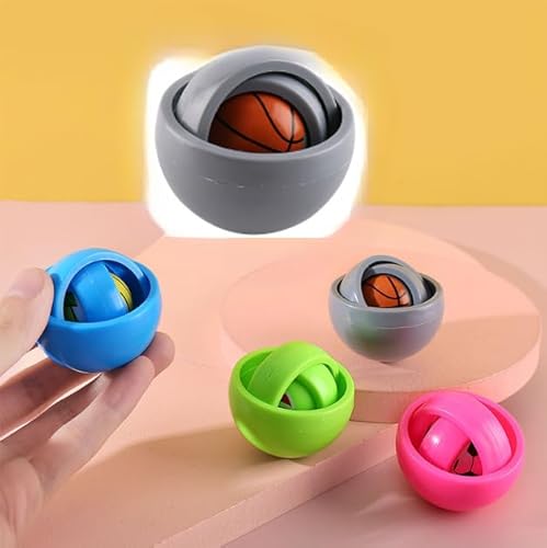 EHOTER Handkreisel Fidget Toy, 3D Maze Bälle Hand Spielzeug,3D unendliche Flip Finger Kreisel Dekompression Ball Stressabbau Vent pädagogisches Spielzeug (Grau) von EHOTER