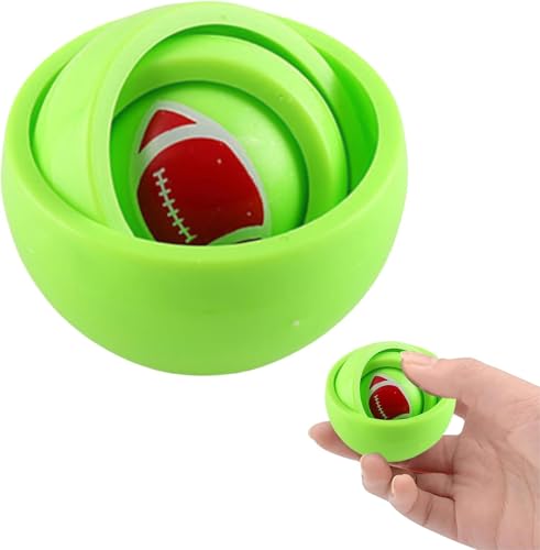 EHOTER Handkreisel Fidget Toy, 3D Maze Bälle Hand Spielzeug,3D unendliche Flip Finger Kreisel Dekompression Ball Stressabbau Vent pädagogisches Spielzeug (Grün) von EHOTER