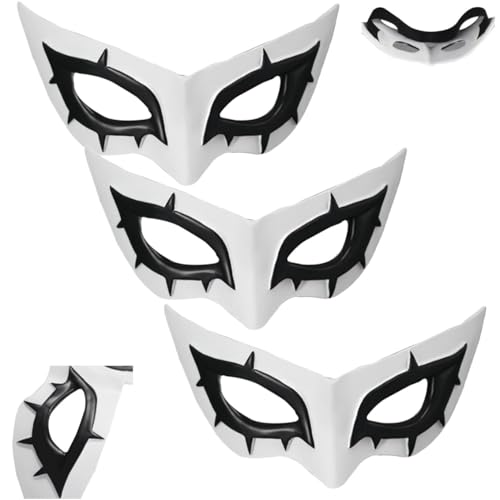 Persona Serie Maske für Halloween Kostüm Zubehör Cosplay Persona 5 Augenmaske Zubehör Halloween Party Karneval Kostüm Zubehör (3 Stück) von EHOTER