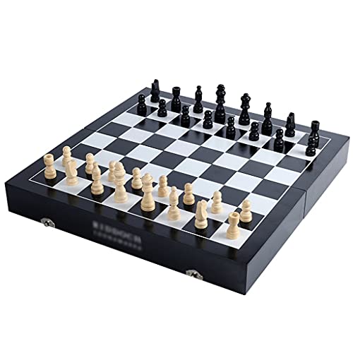 EHVYBDX Schach-Reise-Schach-Set, 40 x 40 cm, Schachbrett-Set, faltbares Brett, tragbares Reise-Schach-Set für Erwachsene und Kinder von EHVYBDX