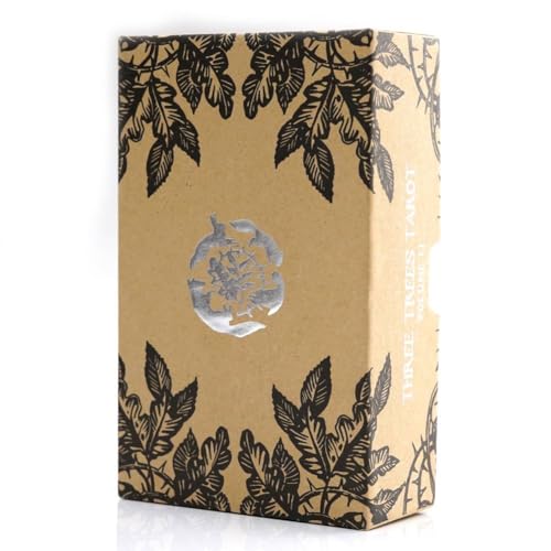 EHYXTEGX Oak Ash Thorn Tarot Origin Größe 12x7 Drei Bäume Tarot mit Heft Vergoldeter Rand Natur Pflanzen Tarot Anfänger Tarot Set Kräuter Geschenk Three trees tarot von EHYXTEGX