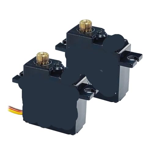 EHxCUF 2PCS 17g Vollmetallgetriebe-Digitalservo mit 25T-Servohorn, kompatibel mit ferngesteuerten Autos, Starrflügelhubschraubern, Flugzeugen und Roboterspielzeug von EHxCUF