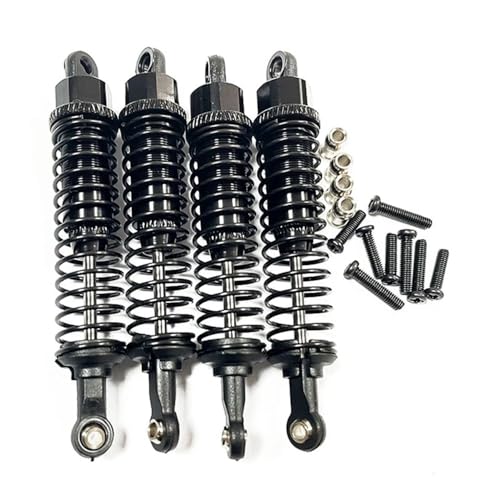 EHxCUF 4Pcs Metall Öl Stoßdämpfer Dämpfer Kompatibel mit 1/12 1/16 RC Autos Kompatibel Upgrade Teile Zubehör(Black) von EHxCUF