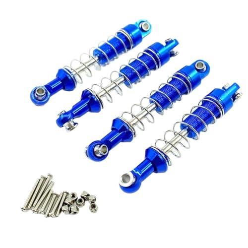 EHxCUF 4Pcs Metall Stoßdämpfer Dämpfer Upgrade Teile Kompatibel Mit MN MN90 MN99S C14 C24 C34 RC Autos Zubehör(Blue) von EHxCUF