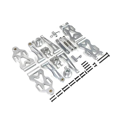 EHxCUF Aluminium-Aufhängungsarm, Radsitz, Lenkbecher-Set, Upgrade-Metallteile, Zubehör, kompatibel mit verschiedenen Modellen 16101, 16102Pro, 16103(Silver) von EHxCUF