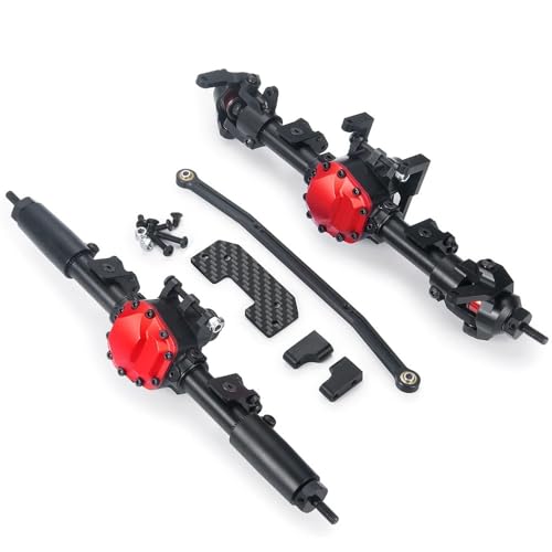 EHxCUF CNC-Metall-Vorder- und Hinterportalachsen, kompatibel mit 1/10 RC Rock Crawlers-Modellen 90046 90047 90027 90028(1SET) von EHxCUF