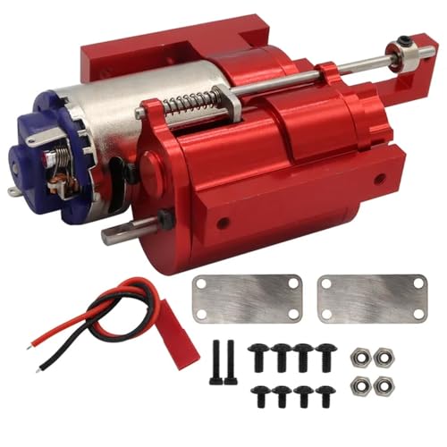 EHxCUF DREI-Generation-Metall-Doppelganggetriebe mit Servo Kompatibel mit 1/12 RC-Autos, kompatibel mit verschiedenen Modellen(RED) von EHxCUF