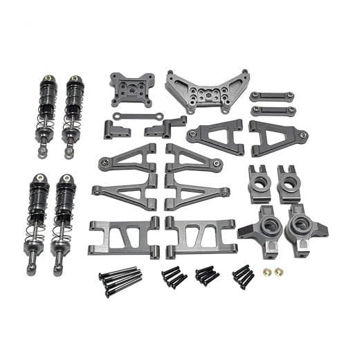 EHxCUF Fernbedienung Auto Zubehör Metall Schwinge Lenkung Cup Upgrade Set Kompatibel mit Hyper Go 1/14 Modelle 14301 14302(Titanium) von EHxCUF